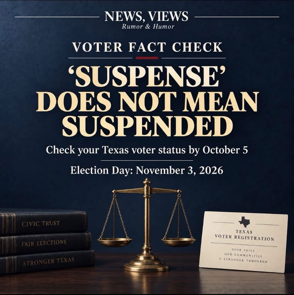 VOTER FACT CHECK: “SUSPENSE” DOES NOT MEAN&nbsp;SUSPENDED